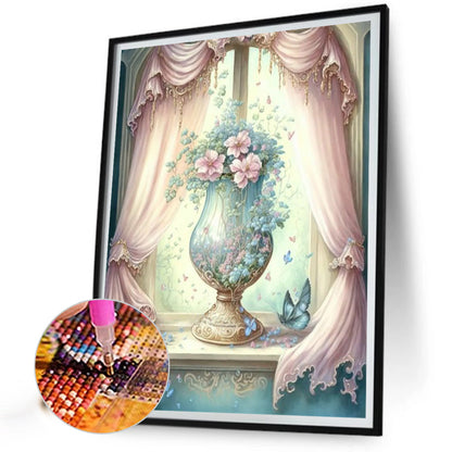 Flower Vase - Full Round Drill Diamond Painting 30*40CM