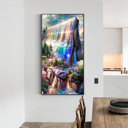Dream Rainbow Waterfall 40*70Ccm(canvas) full round drill diamond painting