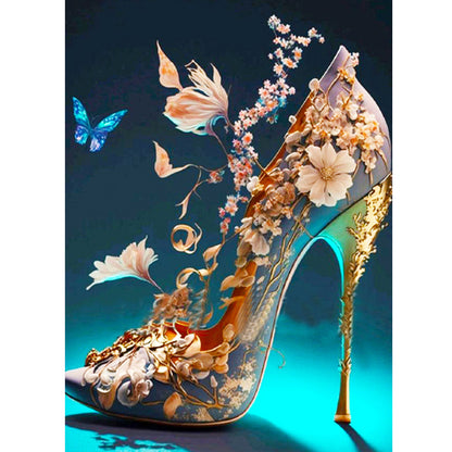 Fantasy Colorful High Heels 30*40Ccm(canvas) full round drill diamond painting