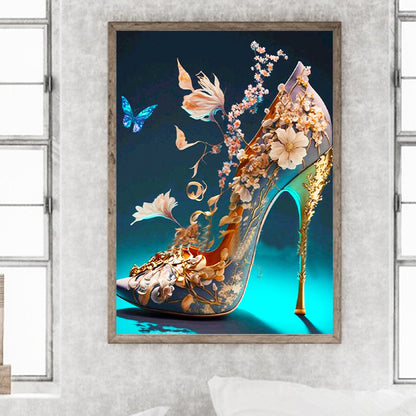 Fantasy Colorful High Heels 30*40Ccm(canvas) full round drill diamond painting