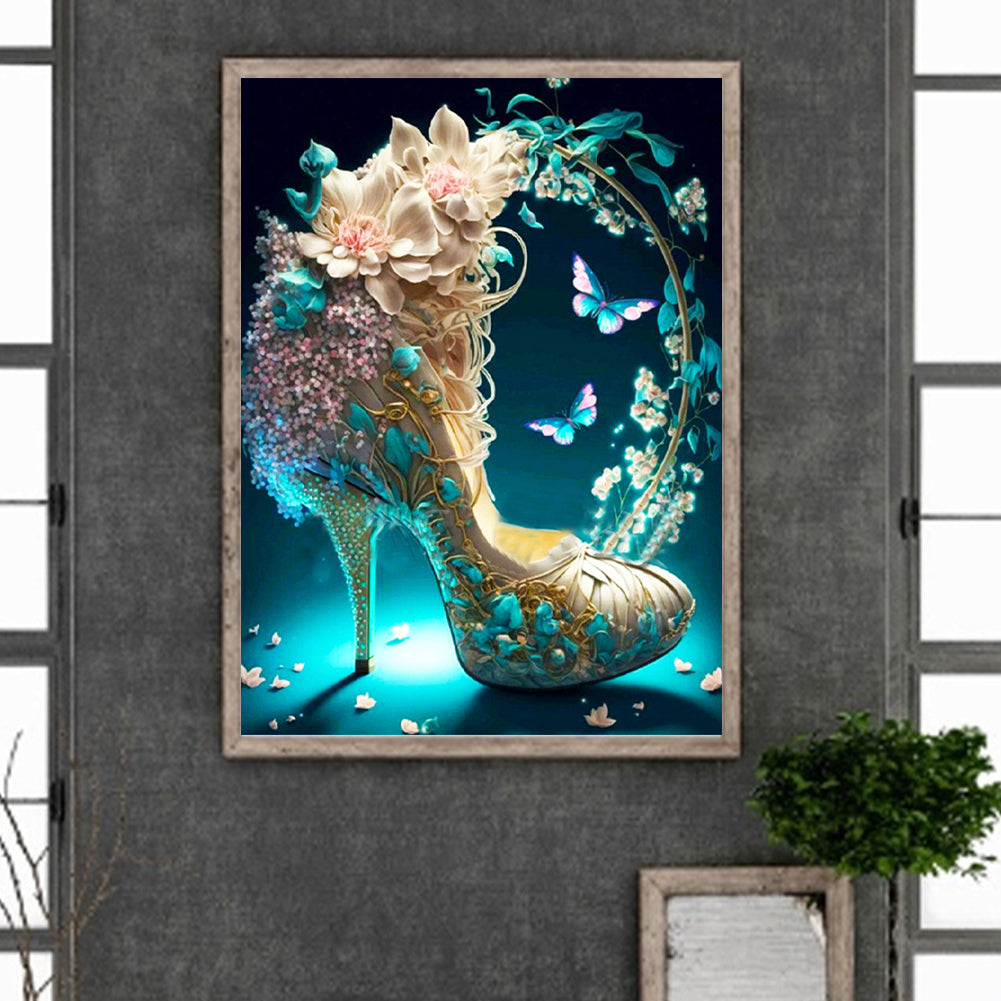 Fantasy Colorful High Heels 30*40Ccm(canvas) full round drill diamond painting