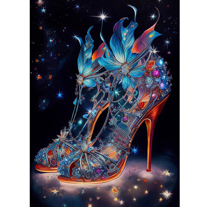 Fantasy Colorful High Heels 30*40Ccm(canvas) full round drill diamond painting