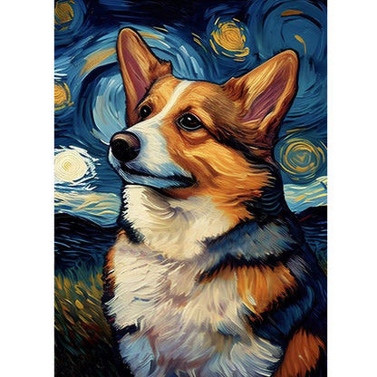 Star Dog 30*40Ccm(canvas) full round drill diamond painting