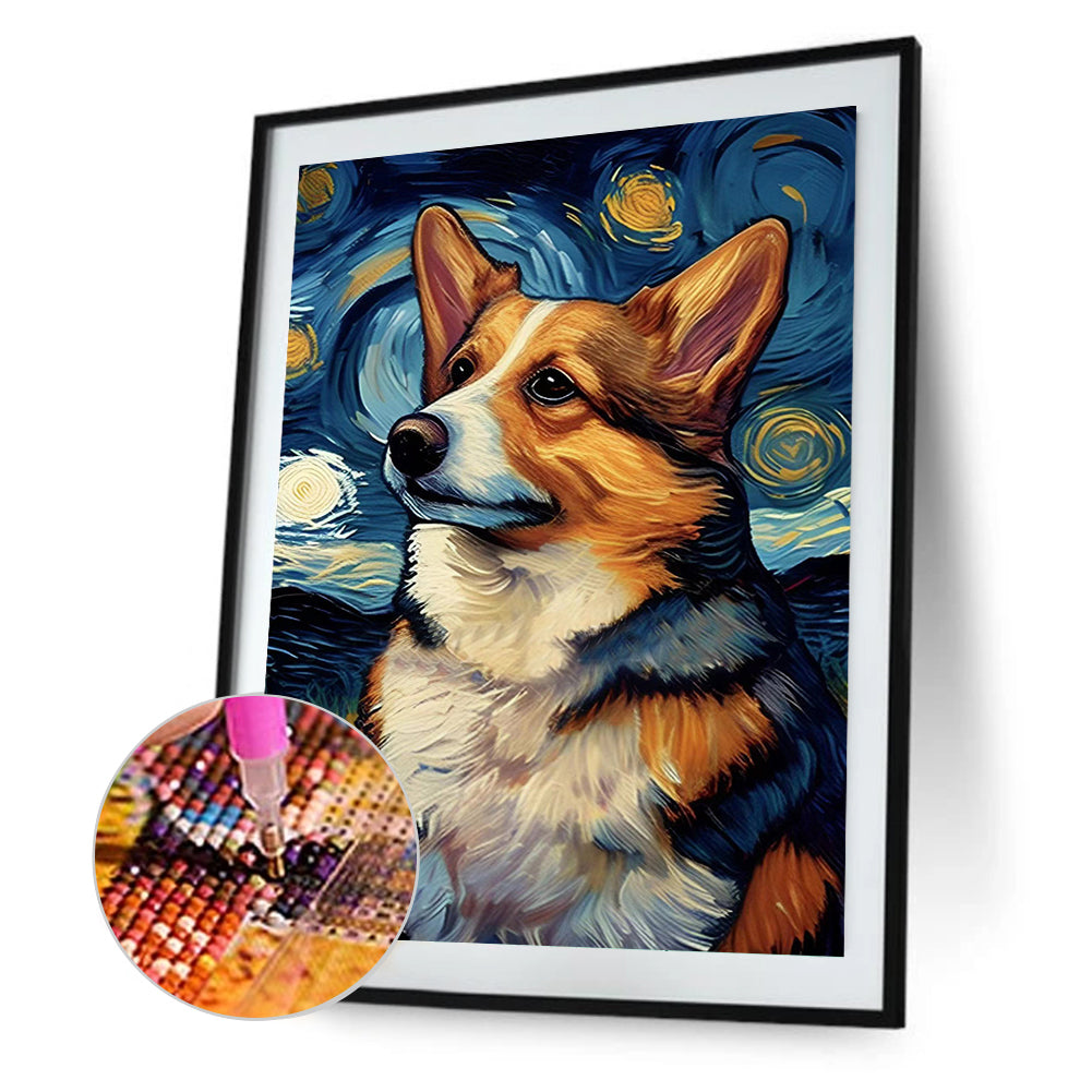Star Dog 30*40Ccm(canvas) full round drill diamond painting