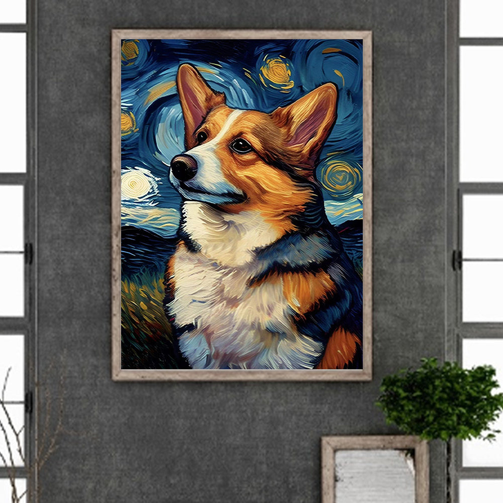 Star Dog 30*40Ccm(canvas) full round drill diamond painting