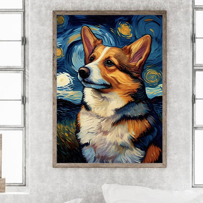 Star Dog 30*40Ccm(canvas) full round drill diamond painting