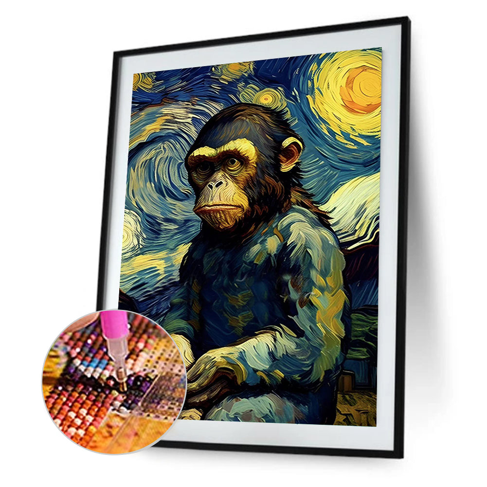 Star Monkey 30*40Ccm(canvas) full round drill diamond painting