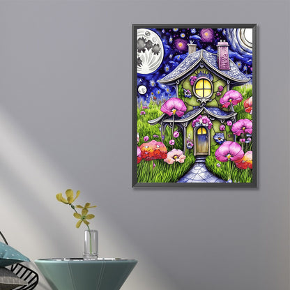 House At Night - Full Round Drill Diamond Painting 45*60CM