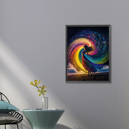 Rainbow Goddess-O650*65cm(canvas) full-round drill diamond painting