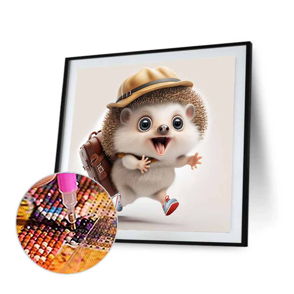 Overjoyed Little Hedgehog-O630*30cm(canvas) full-round drill diamond painting