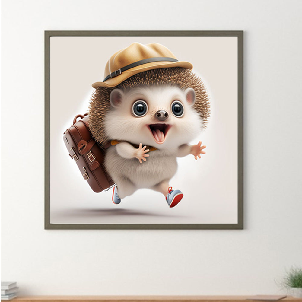 Overjoyed Little Hedgehog-O630*30cm(canvas) full-round drill diamond painting