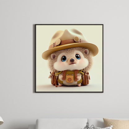 Little Detective Hedgehog-O630*30cm(canvas) full-round drill diamond painting