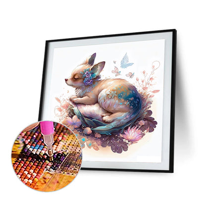 Sleeping Fox-O630*30cm(canvas) full-round drill diamond painting