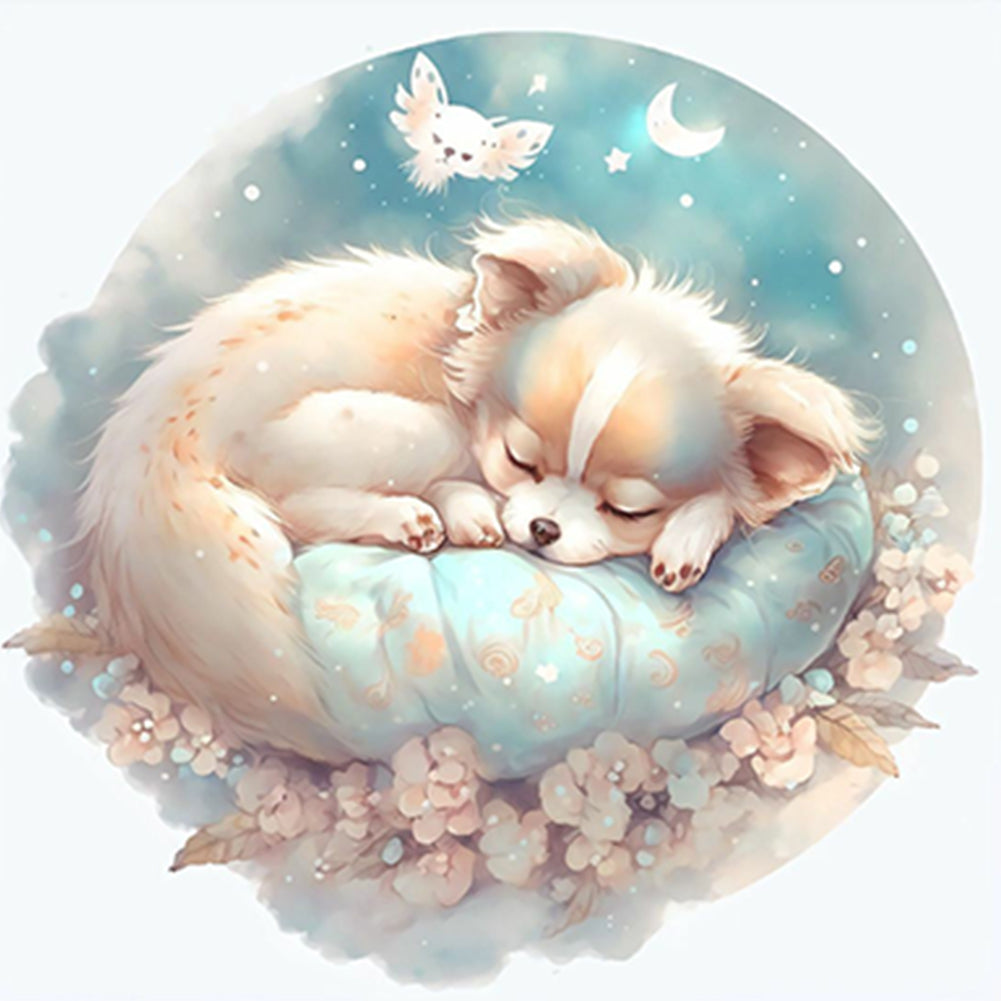 Sleeping Puppy-O630*30cm(canvas) full-round drill diamond painting