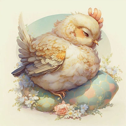 Sleepy Chicken-O630*30cm(canvas) full-round drill diamond painting