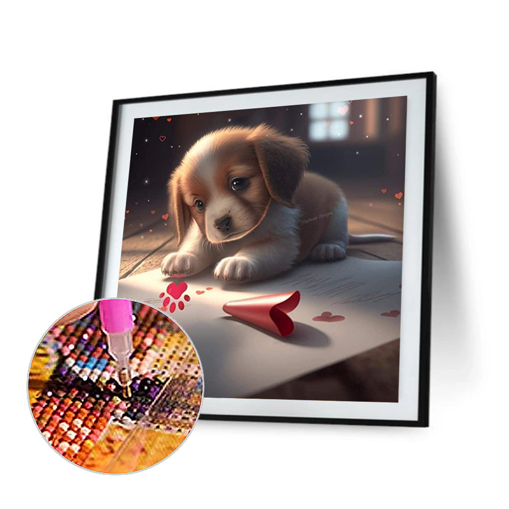 Drawing Puppy-O630*30cm(canvas) full-round drill diamond painting