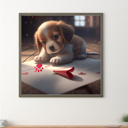 Drawing Puppy-O630*30cm(canvas) full-round drill diamond painting