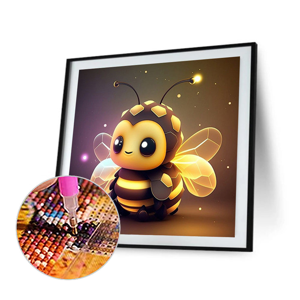 Glowing Bee In The Dark-O630*30cm(canvas) full-round drill diamond painting