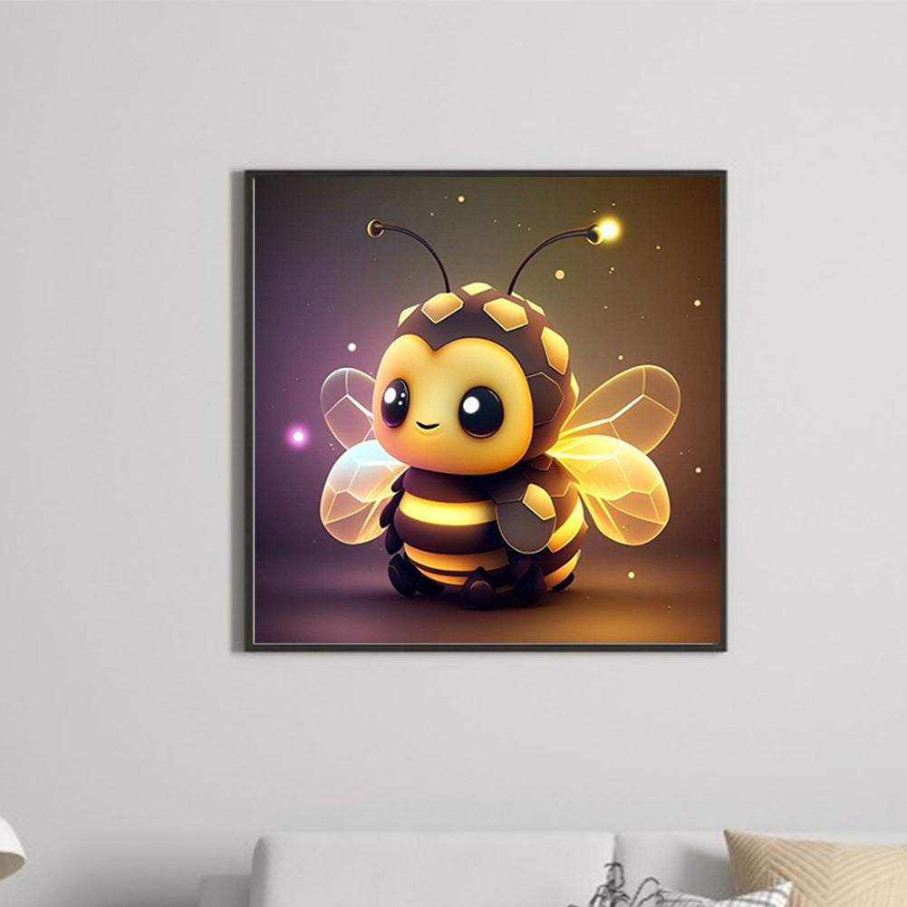 Glowing Bee In The Dark-O630*30cm(canvas) full-round drill diamond painting