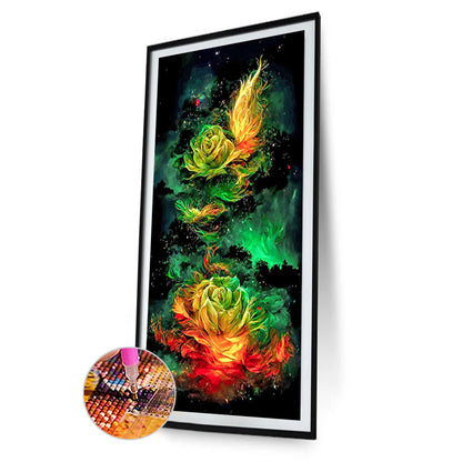 Fluorescent Rose Flower-O640*70cm(canvas) full-round drill diamond painting