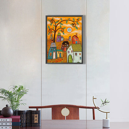 House On The Hill - Full Round Drill Diamond Painting 30*40CM