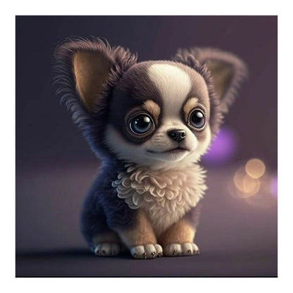 Cute Puppy 30*30Ccm(canvas) full round drill diamond painting