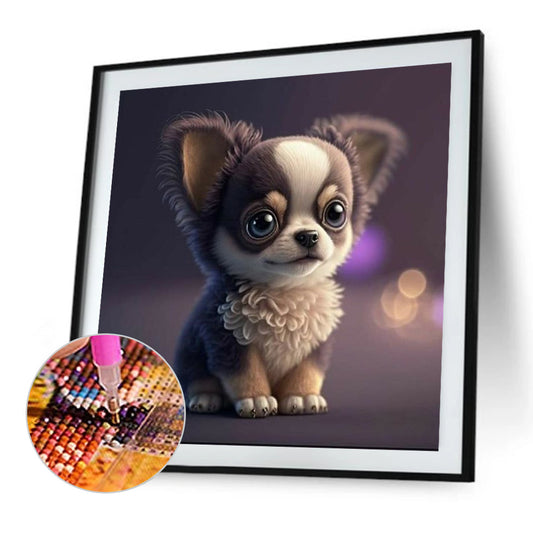 Cute Puppy 30*30Ccm(canvas) full round drill diamond painting