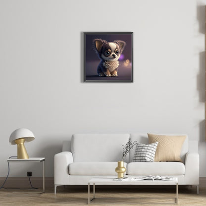 Cute Puppy 30*30Ccm(canvas) full round drill diamond painting