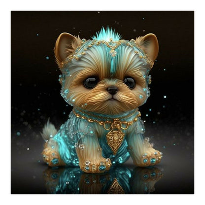 Cute Puppy 30*30Ccm(canvas) full round drill diamond painting