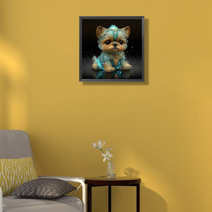 Cute Puppy 30*30Ccm(canvas) full round drill diamond painting