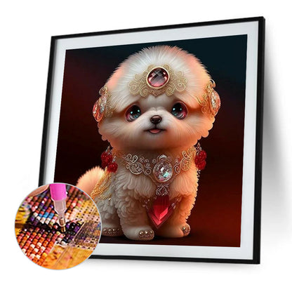 Cute Puppy 30*30Ccm(canvas) full round drill diamond painting