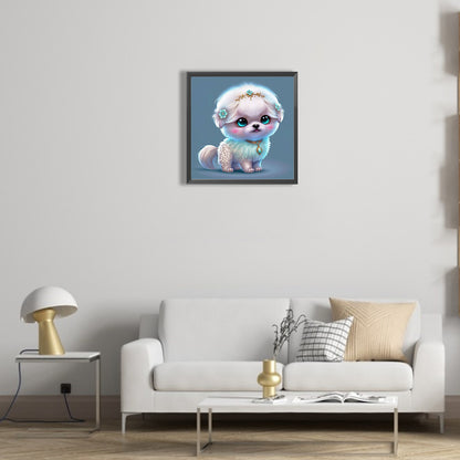 Cute Puppy 30*30Ccm(canvas) full round drill diamond painting