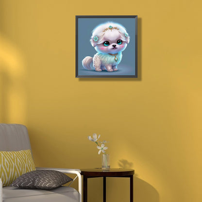 Cute Puppy 30*30Ccm(canvas) full round drill diamond painting