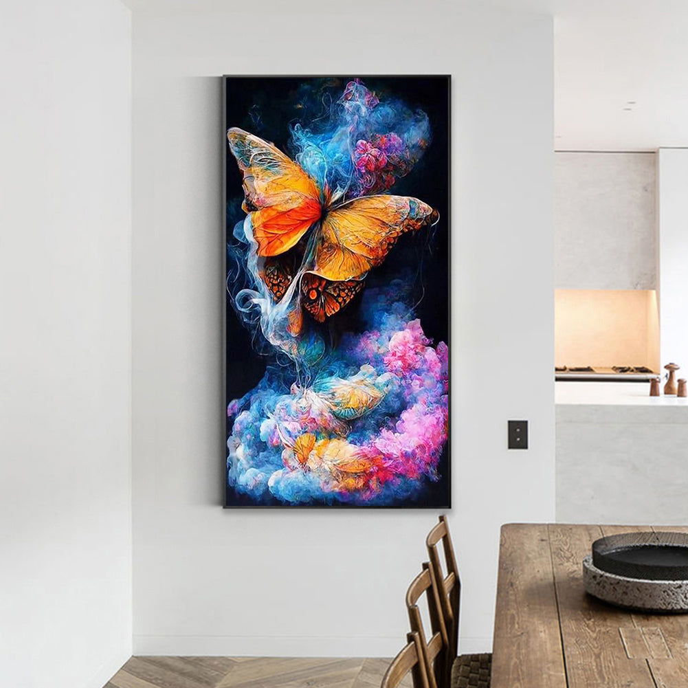 Dream Smoke Butterfly 40*70Ccm(canvas) full round drill diamond painting