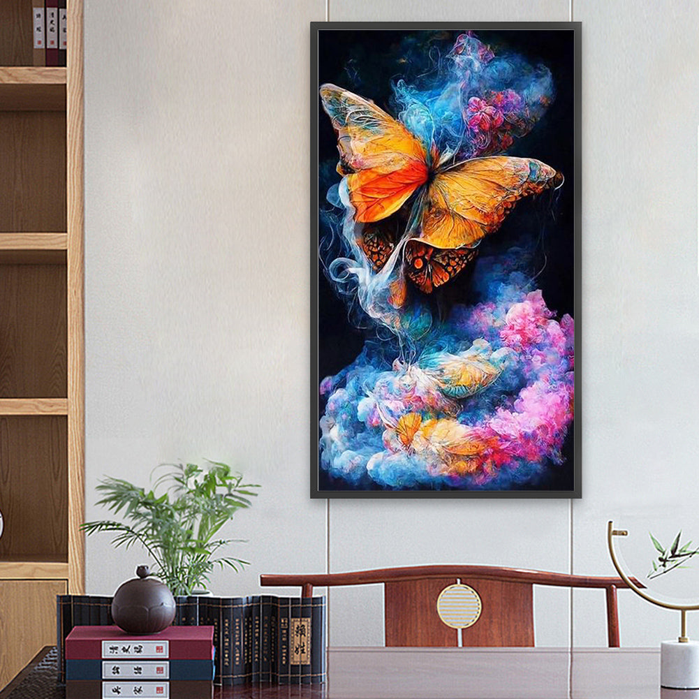 Dream Smoke Butterfly 40*70Ccm(canvas) full round drill diamond painting