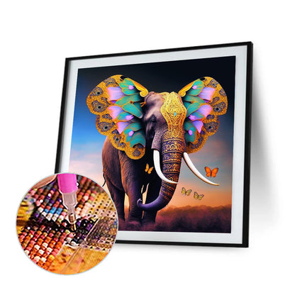 Butterfly Elephant 30*30Ccm(canvas) full round drill diamond painting