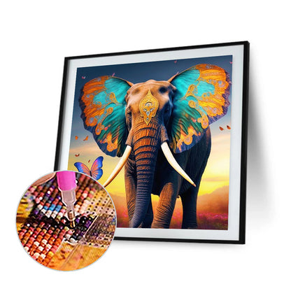 Butterfly Elephant 30*30Ccm(canvas) full round drill diamond painting