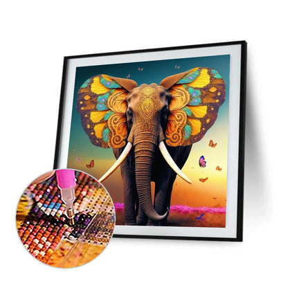 Butterfly Elephant 30*30Ccm(canvas) full round drill diamond painting