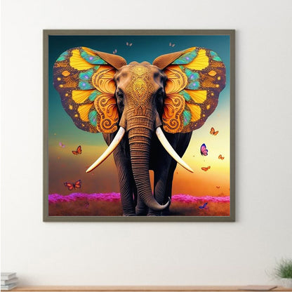 Butterfly Elephant 30*30Ccm(canvas) full round drill diamond painting