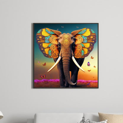 Butterfly Elephant 30*30Ccm(canvas) full round drill diamond painting