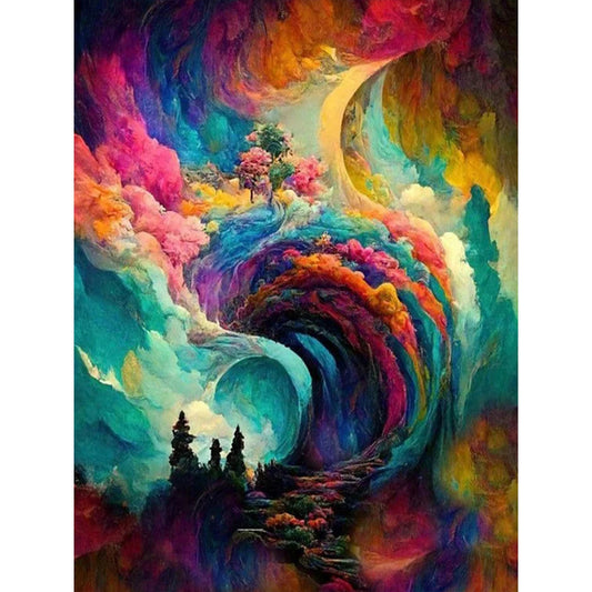 Colorful Auspicious Clouds - Full Square Drill Diamond Painting 50*60CM