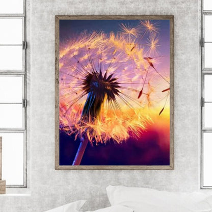 Sunset With Dandelions-O630*40cm(canvas) full-round drill diamond painting