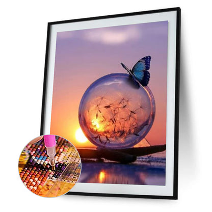 Water Polo And Butterfly-O630*40cm(canvas) full-round drill diamond painting