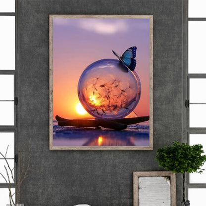 Water Polo And Butterfly-O630*40cm(canvas) full-round drill diamond painting