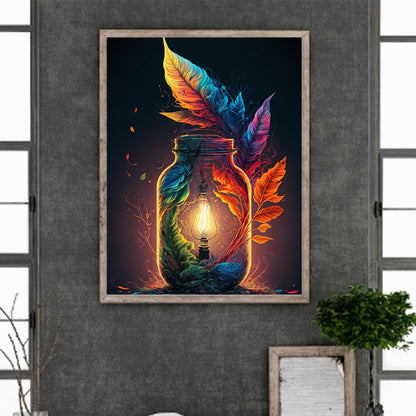 Life And Light In A Bottle-O630*40cm(canvas) full-round drill diamond painting