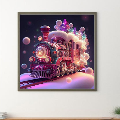 Colorful Train 30*30Ccm(canvas) full round drill diamond painting