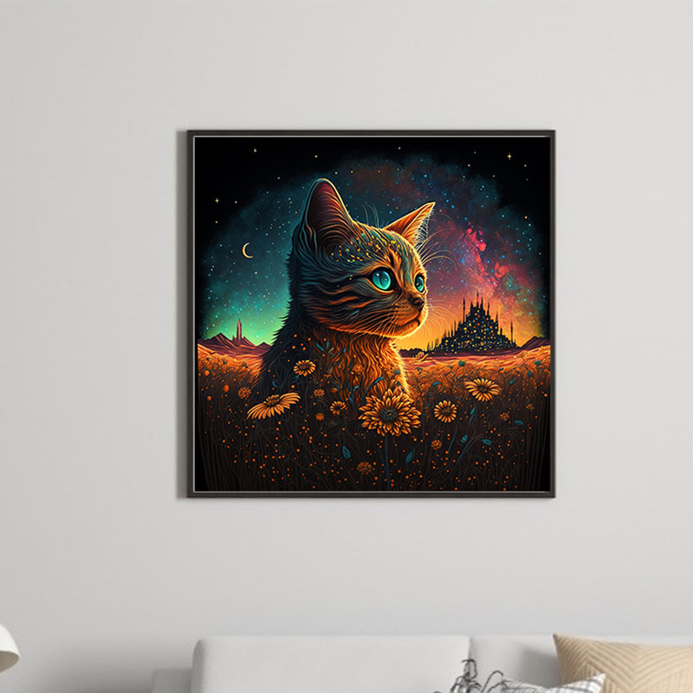 Cat Garden 30*30Ccm(canvas) full round drill diamond painting