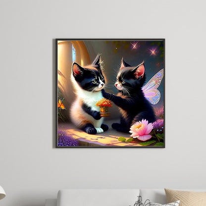 Black Cat 30*30Ccm(canvas) full round drill diamond painting