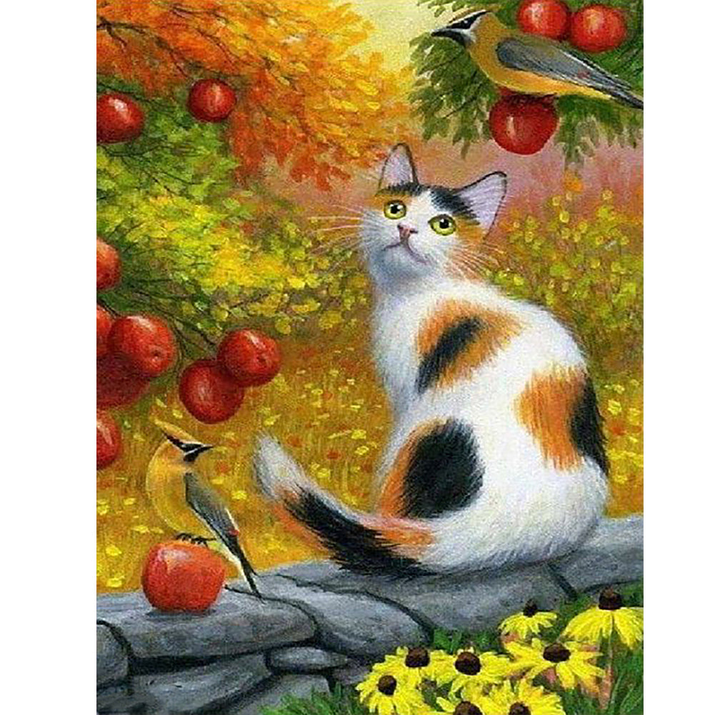 The Cat 30*40Ccm(canvas) full round drill diamond painting