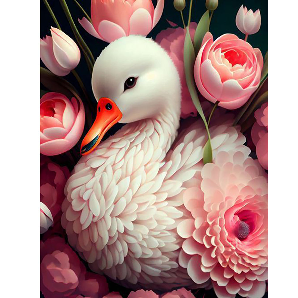 Duck Flower 30*40Ccm(canvas) full round drill diamond painting
